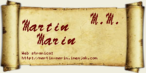 Martin Marin vizit kartica